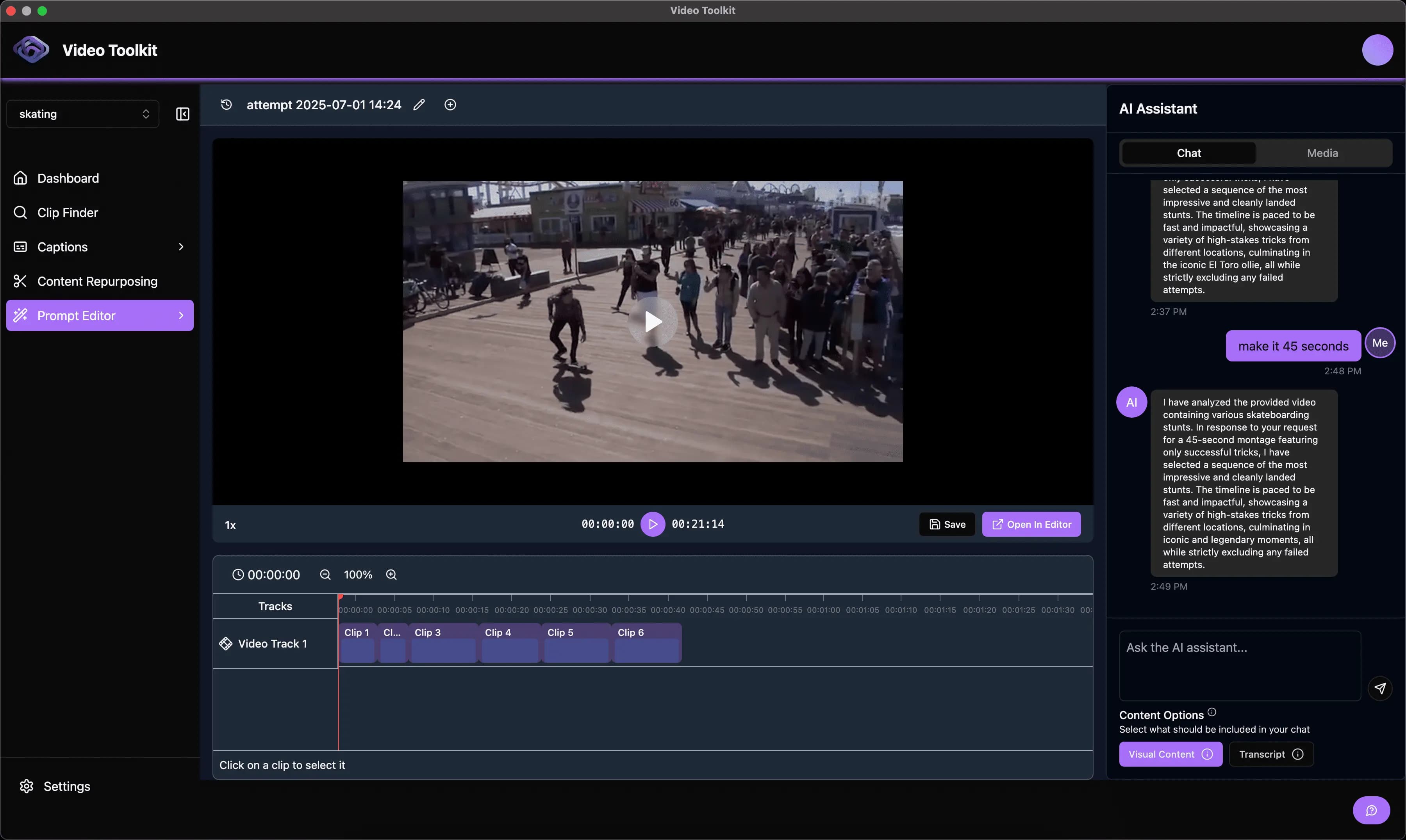 Multi-cam podcast editing